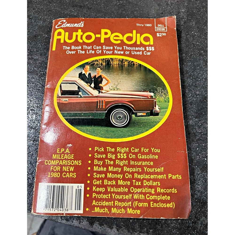 Vintage 1979 Edmund's Auto-Pedia Illustrated Annual Car Price Manual Paperback